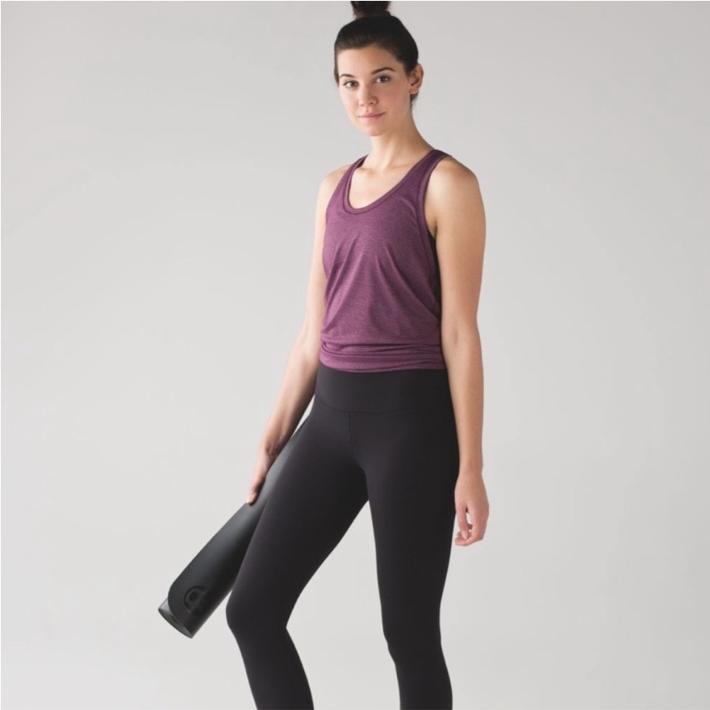 Lululemon Racerback Tie It Up Singlet Tank Top Size Medium in Purple Plum